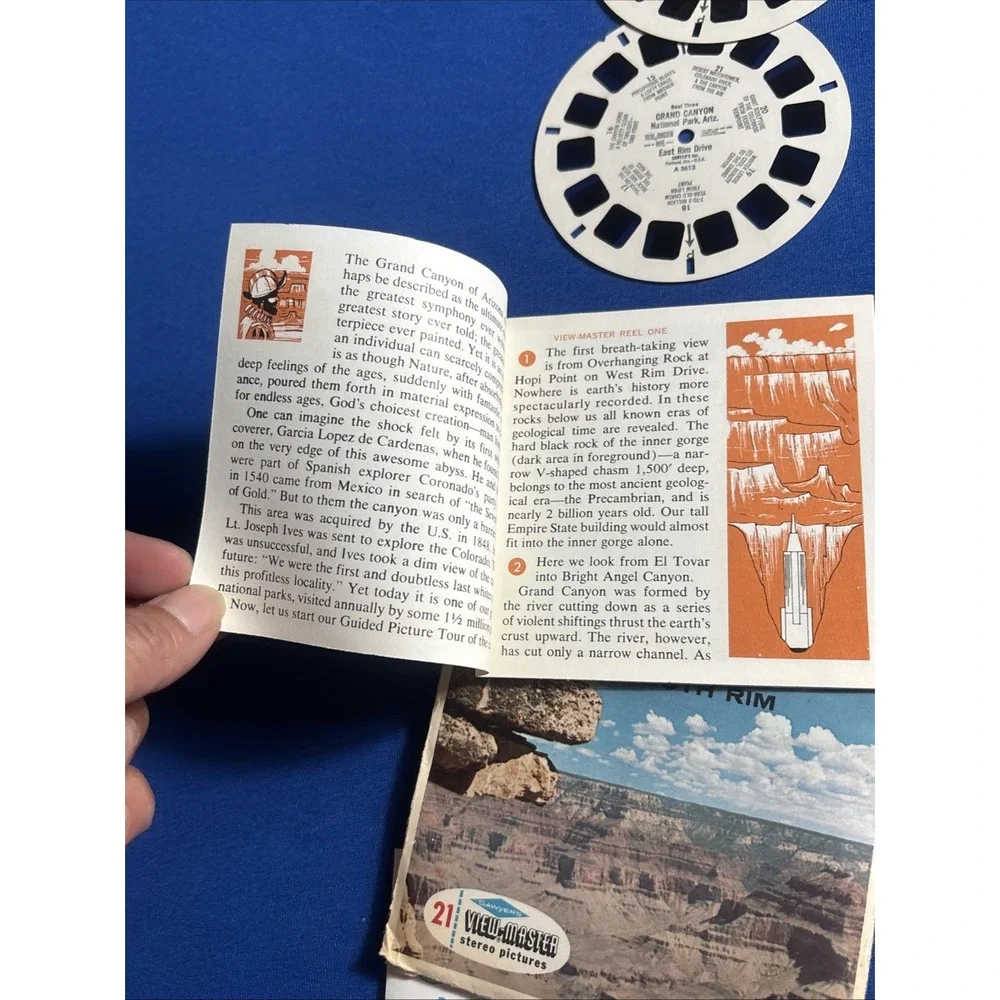 VIEW MASTER REELS A 361,GRAND CANYON Mesa Verde, Yellow Stone,Cambodia&more 19
